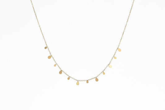 Cadena de acero inoxidable Multi drops de oro