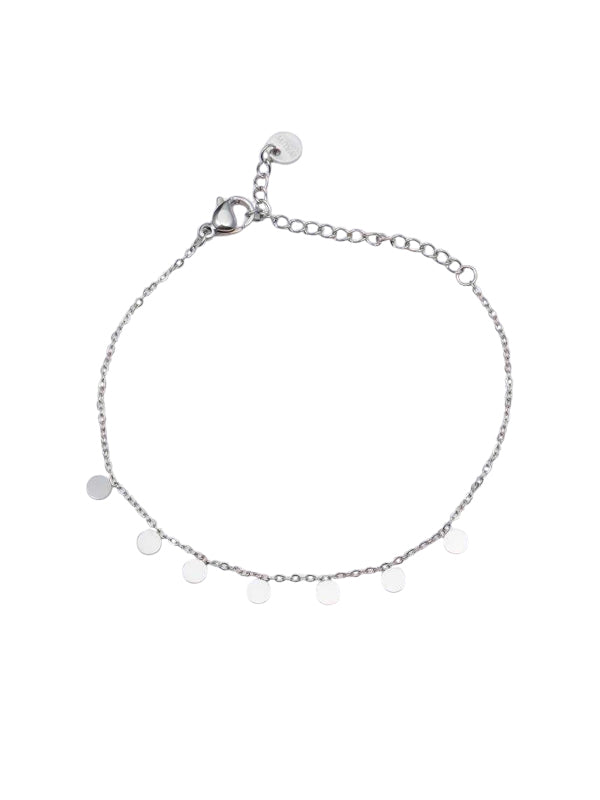 Pulsera de acero inoxidable Multi monedas plata