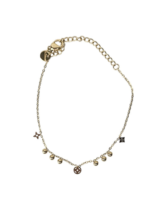 Pulsera de acero inoxidable "Multi Blossom" dorada