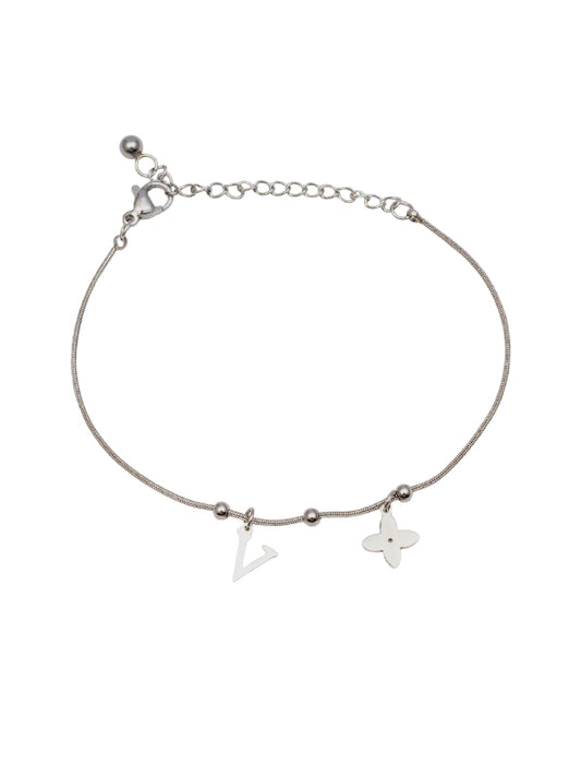 Pulsera de acero inoxidable "Blossom" plata
