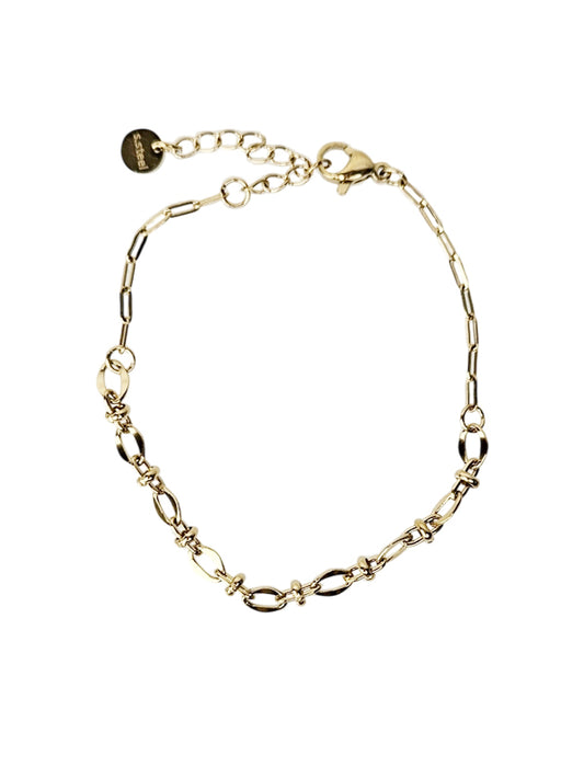 Pulsera de acero inoxidable "Multi cadenas" dorada