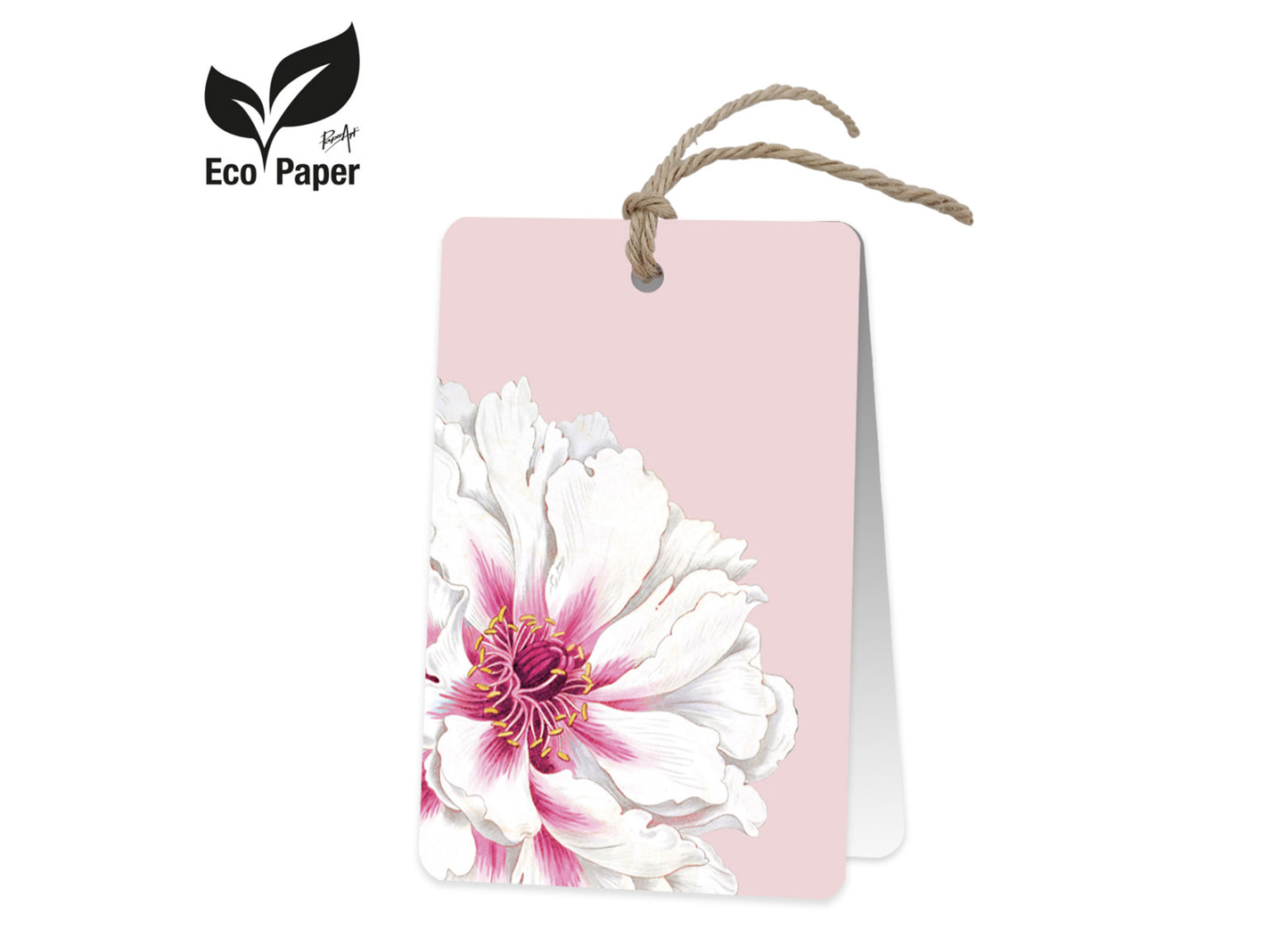 Tarjeta de felicitación ecológica en blanco