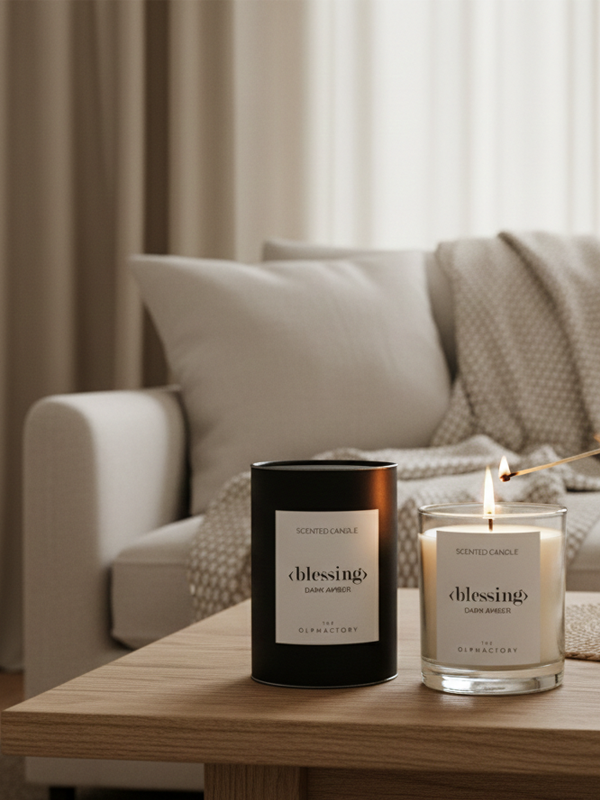 Vela Aromática Dark Amber | #Blessing by The Olphactory