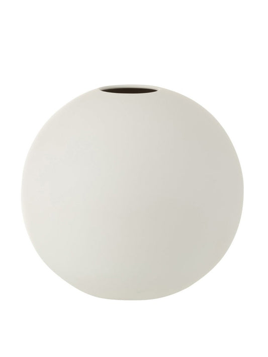 J-Line Jarrón Esférico Blanco Mate Large | ceramic