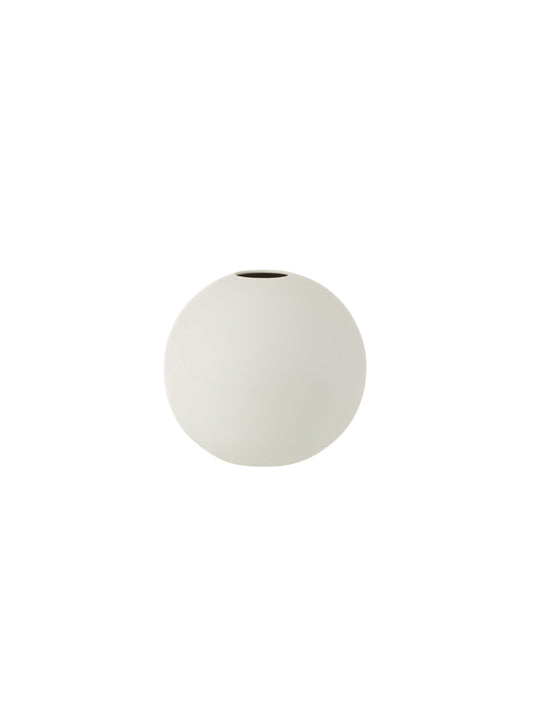 J-Line Jarrón Esférico Blanco Mate Small | ceramic