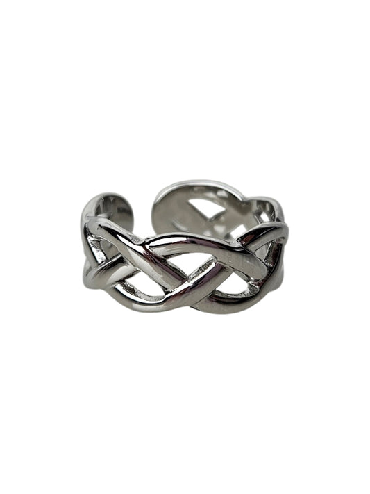 Anillo de acero inoxidable Diosa plata