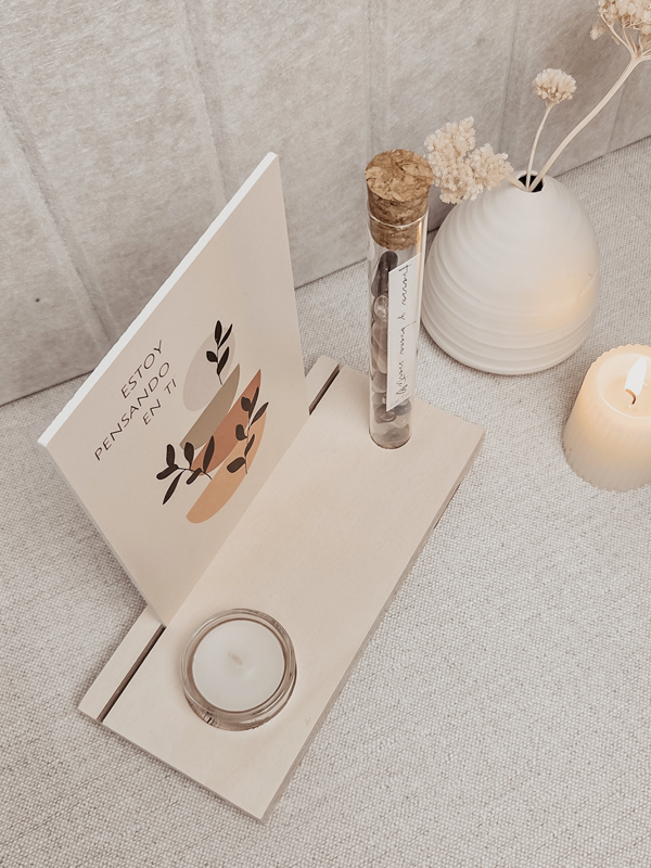 Just4You - Portavelas de cristal