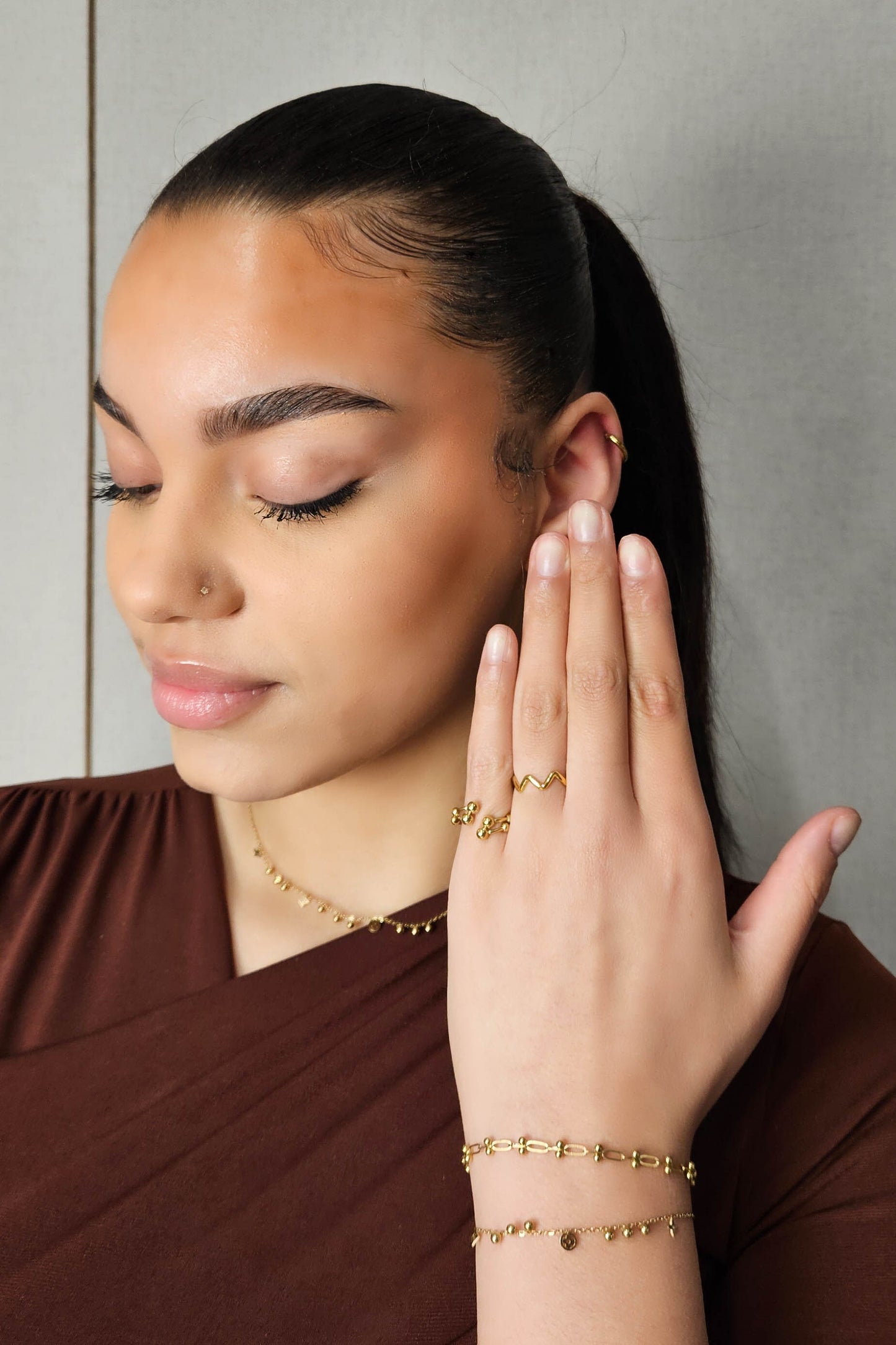 Pulsera de acero inoxidable Lovely Gold