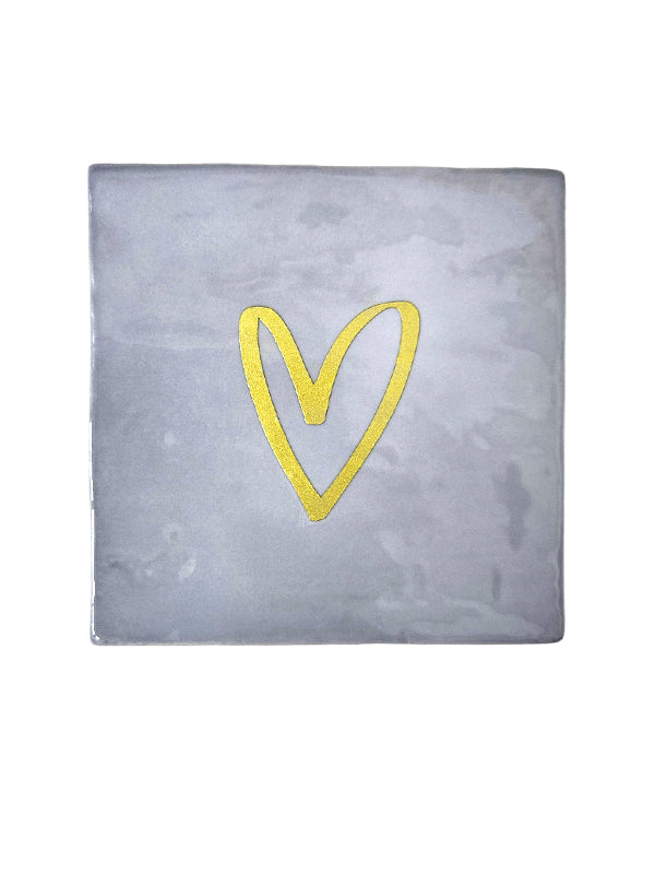 Azulejo – Corazón – azul claro | Cerámica 10x10 cm