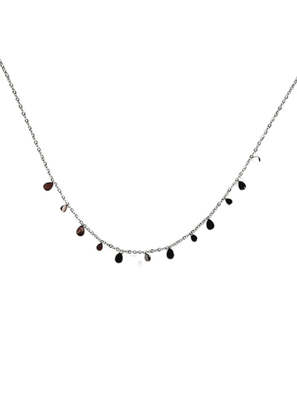 Cadena de acero inoxidable con gotas de plata