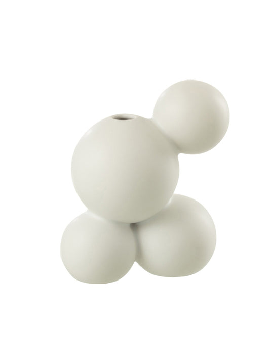 J-Line Jarrón Lea Blanco | 17,5 cm