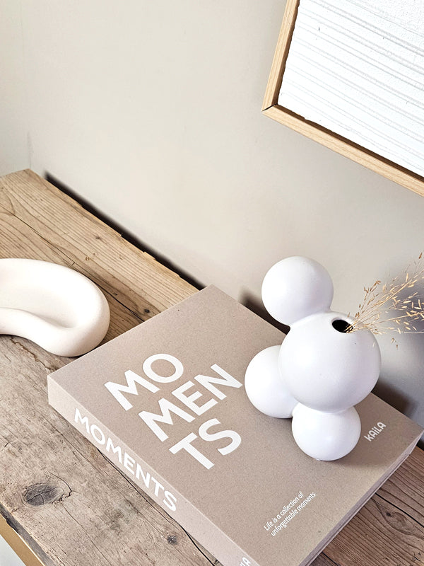 J-Line Jarrón Lea Blanco | 17,5 cm