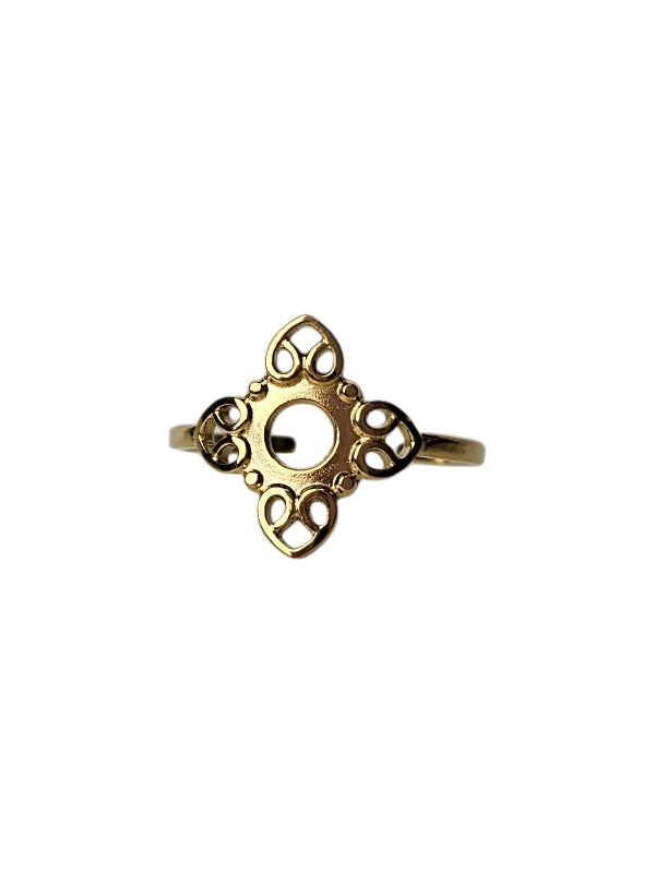 Anillo de acero inoxidable Reina oro