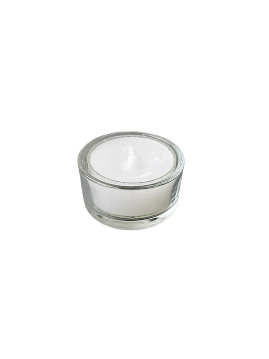 Portavelas de cristal con vela Just4You