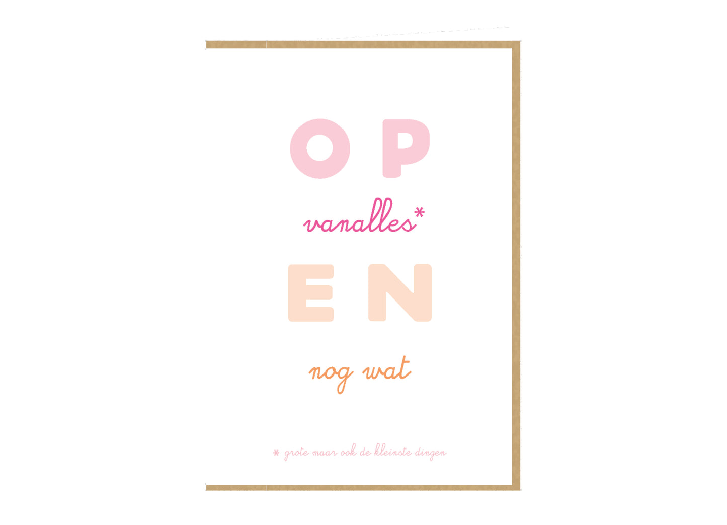 Tarjeta de felicitación – Sobre cualquier cosa y todo