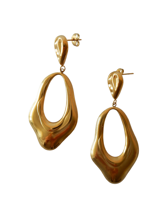 Pendientes Dorados de Acero Inoxidable - Alisa