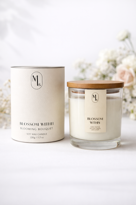 Vela perfumada de cera de soja de lujo - Blossom Within | Blooming Bouquet