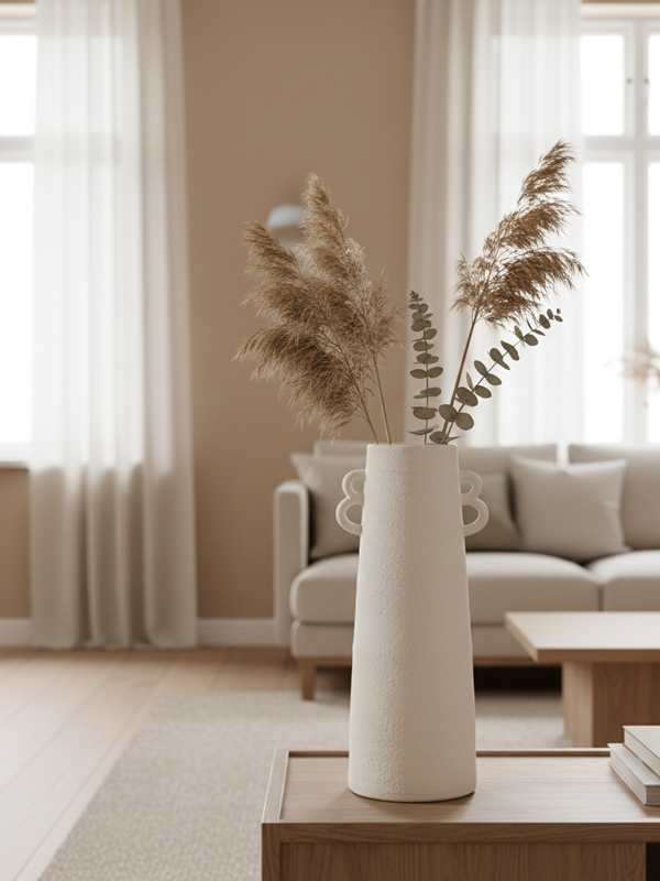 J-Line Jarrón Cónico Blanco