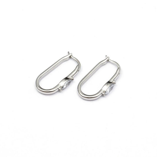 Pendientes de acero inoxidable Joya plata