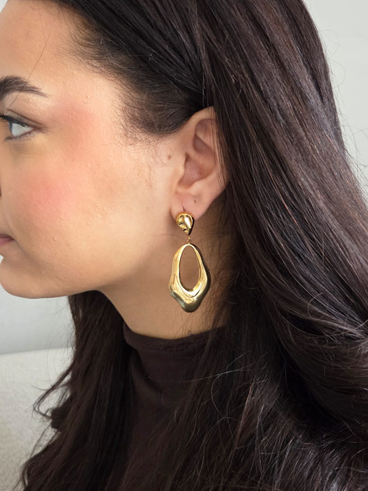 Pendientes Dorados de Acero Inoxidable - Alisa