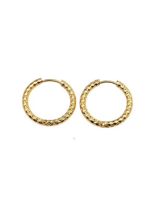 Pendientes de acero inoxidable Anillos Adriana oro