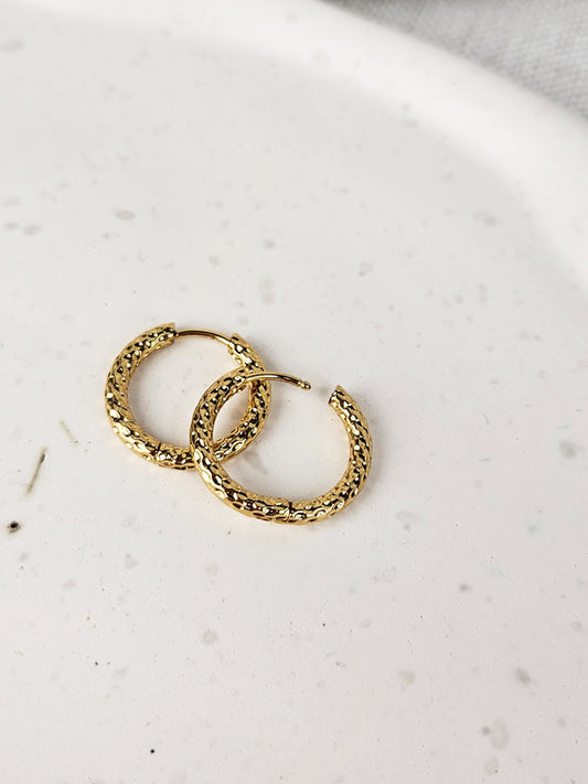 Pendientes de acero inoxidable Anillos Adriana oro