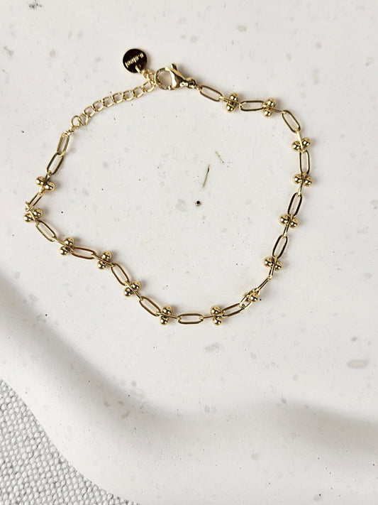 Pulsera de acero inoxidable Lovely Gold