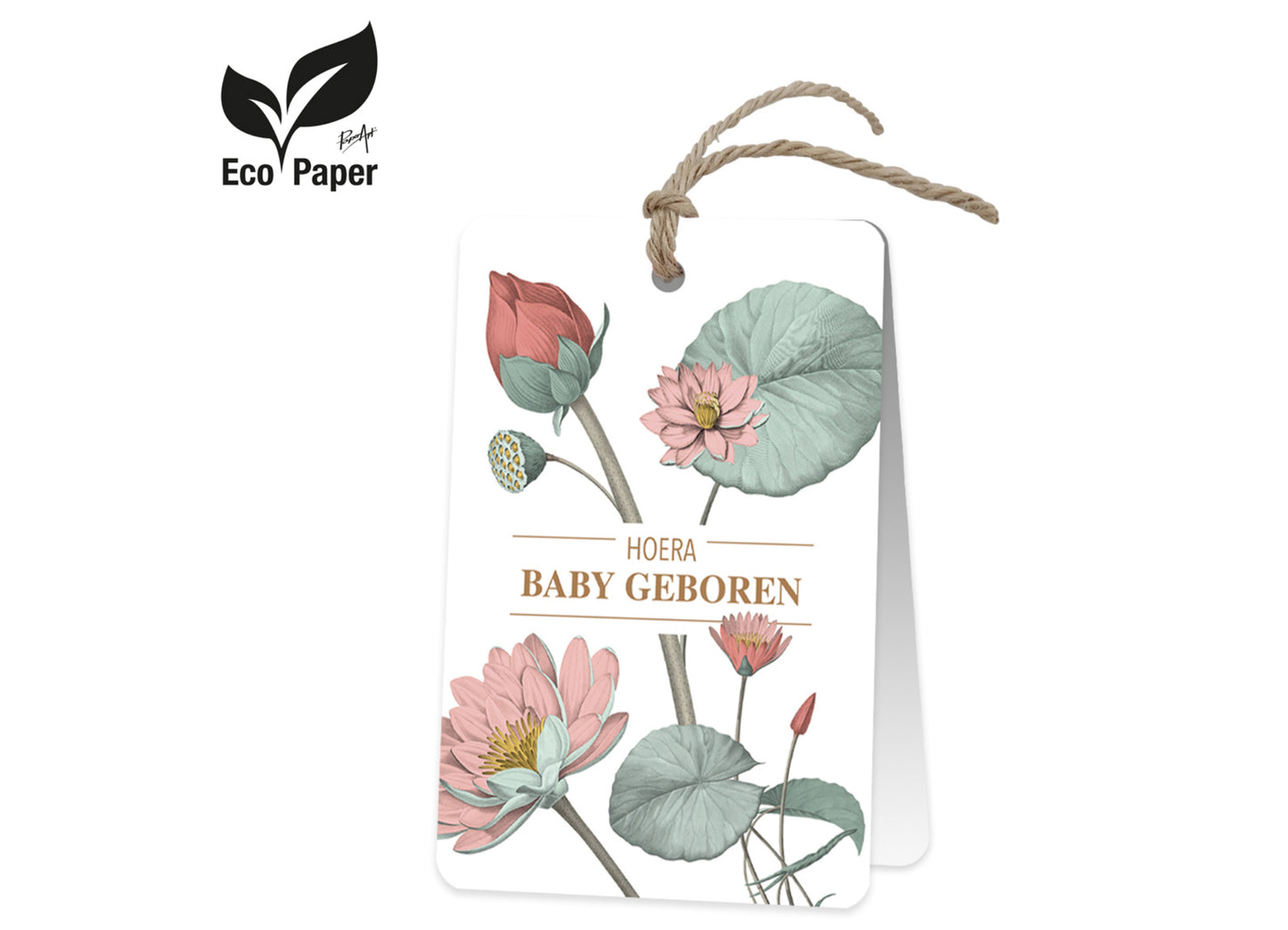 Tarjeta de felicitación ecológica – Nacimiento del bebé