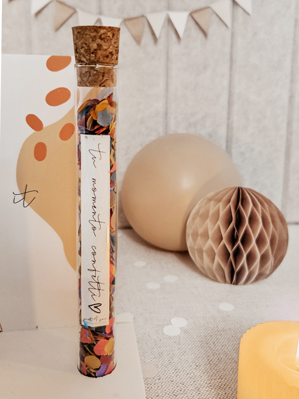 Just4You Tubo de cristal – Tu momento confeti