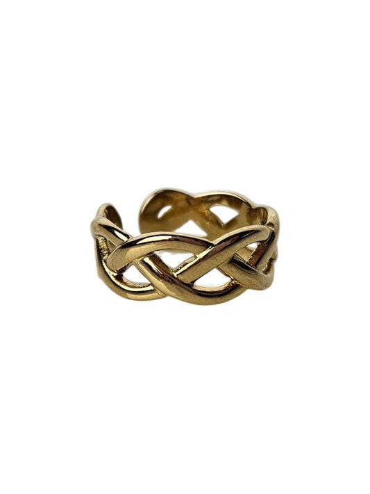 Anillo de acero inoxidable Diosa oro