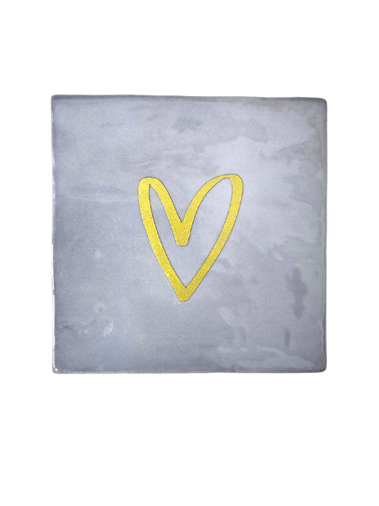 Azulejo - Corazón - azul claro