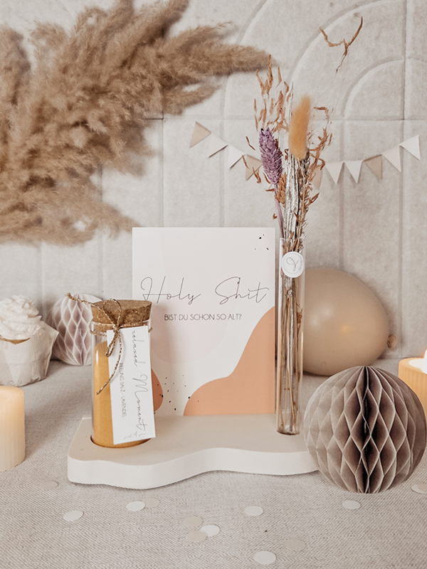 Just4You Tubo de cristal – flores secas de colores