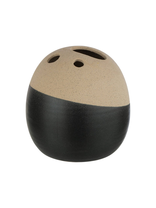 Jarrón J-Line Ball - cerámica - beige/negro L