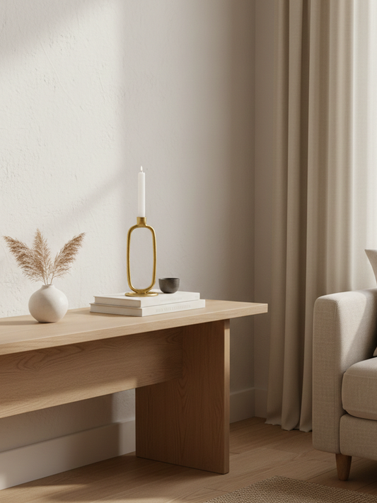 J-Line Candelabro Ovalado | matte gold