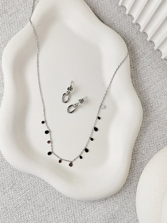 Cadena de acero inoxidable con gotas de plata