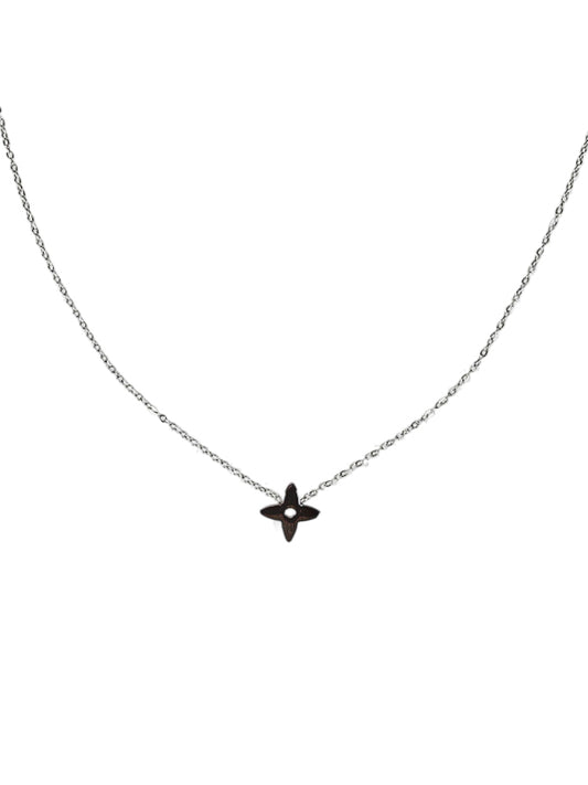 Cadena de acero inoxidable Single Blossom plateada