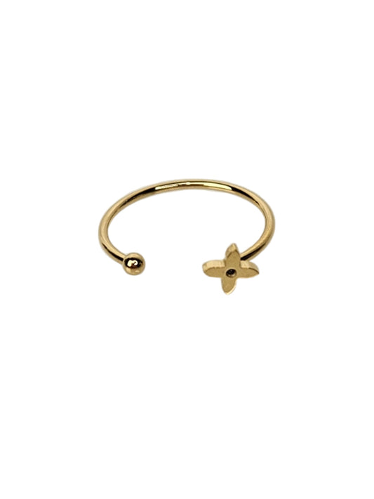 Anillo de acero inoxidable Blossom dorado