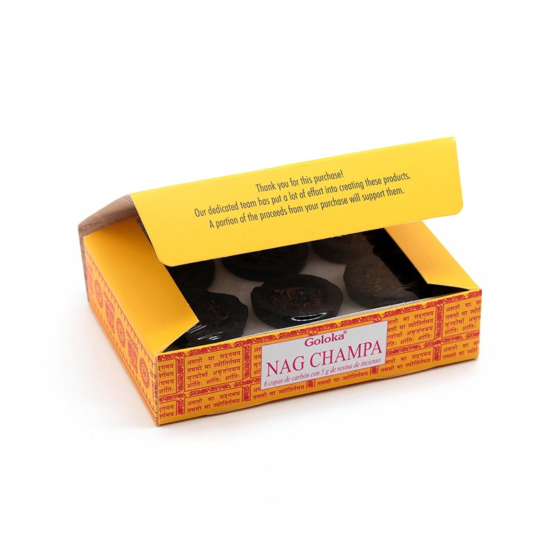 Goloka Nag Champa Sacred Smudges | 6 Copas de Incienso
