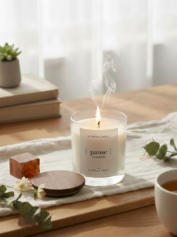 Vela Aromática de Lujo Cashmere – (pause) by The Olphactory