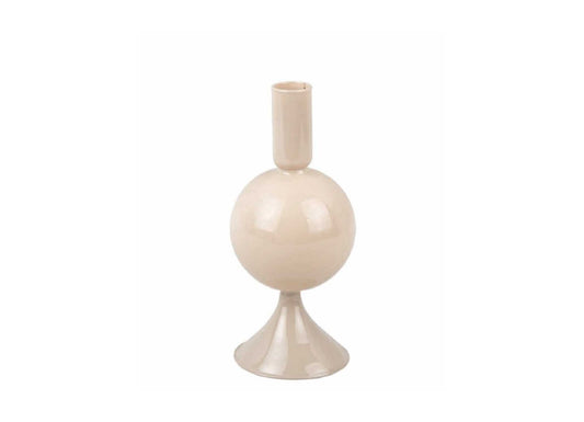 Candelabro PT de cristal con bola brillante de arena