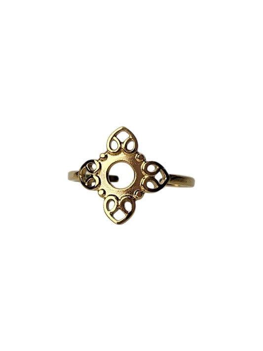 Anillo de acero inoxidable Reina oro