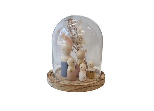 Campana de cristal familia personalizada
