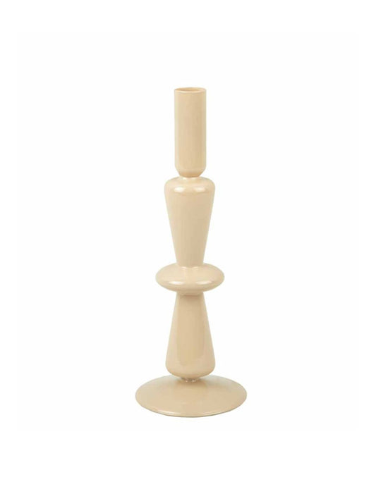 Candelabro PT de cristal con brillo, alto, arena