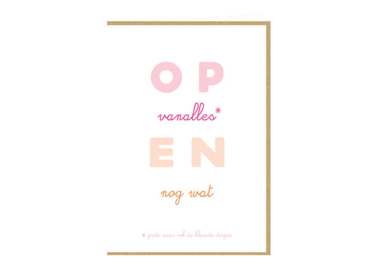 Tarjeta de felicitación – Sobre cualquier cosa y todo